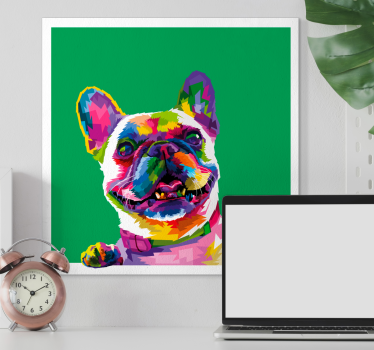 French bulldog Rainbow dog canvas pictures - TenStickers