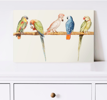 Love Birds on Tree Tree canvas print - TenStickers