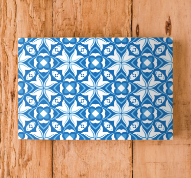 Modern blue vase"Hampton Style" abstract framed canvas - TenStickers