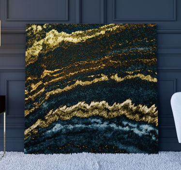Modern gold 3D wall art prints - TenStickers