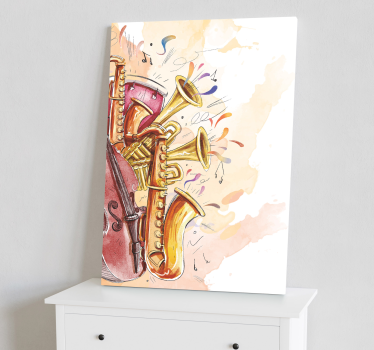 Musical instruments Music canvas wall art - TenStickers