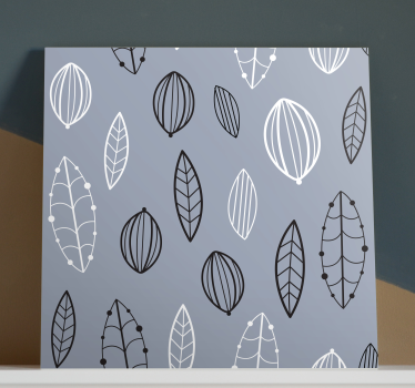 Nordic Leaf Pattern canvas art - TenStickers