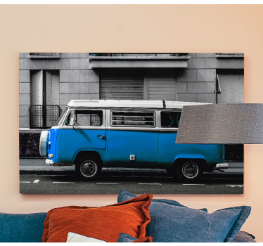 Old blue combi wall prints for living room - TenStickers