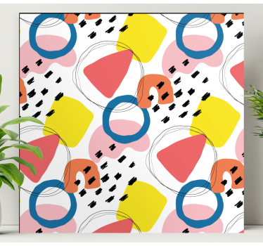 Painted art pattern geometric canvas art - TenStickers