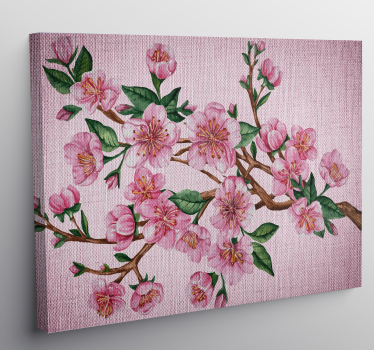 Pink Flower Covered Branch Tree canvas print - TenStickers