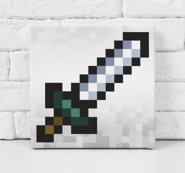 Pixel sword gaming  framed wall art - TenStickers