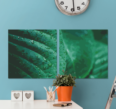 Rain water on leaves Plant wall prints - TenStickers