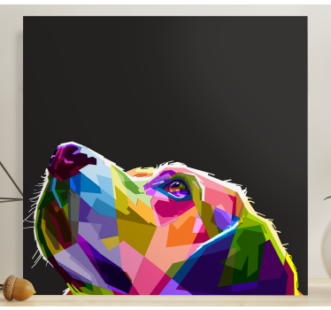 Rainbow dog canvas pictures - TenStickers
