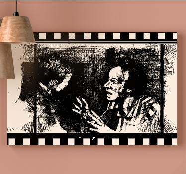Retro canvas cinematic conversations - TenStickers