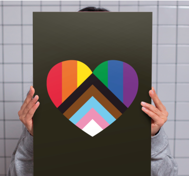 Retro canvas heart-shaped layers - TenStickers