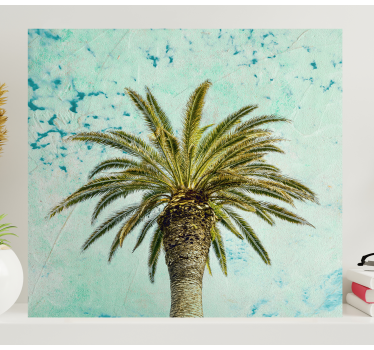 Retro palm tree design wall prints for living room - TenStickers