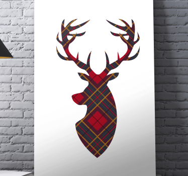 Tartan Stag canvas prints - TenStickers