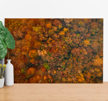 Tree canvas wall art autumn forest canopy - TenStickers