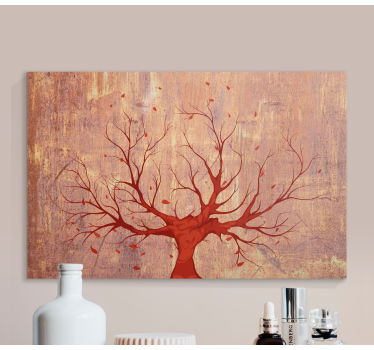 Tree canvas wall art autumn leafless tree - TenStickers