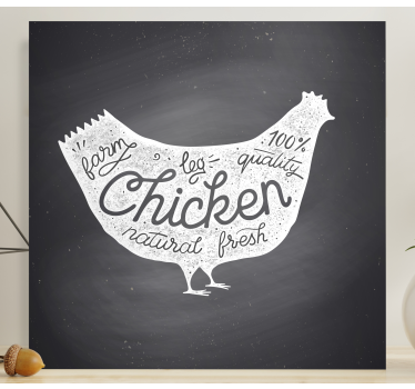 Tree canvas wall art fresh farm chicken - TenStickers