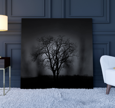 Tree canvas wall art silhouette of tree - TenStickers