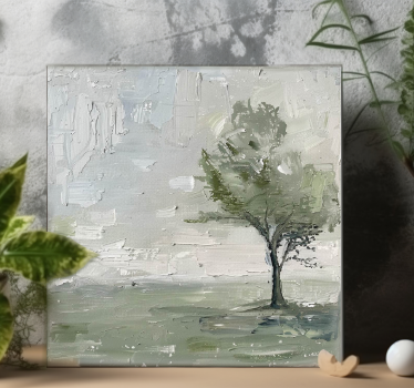 One Big Tree Wall Artwork Canvas - TenStickers