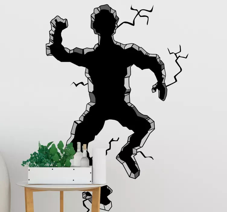 3D Man Hole visual effects wall sticker - TenStickers