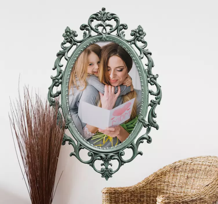 Wall decal personalized vintage mirror - TenStickers