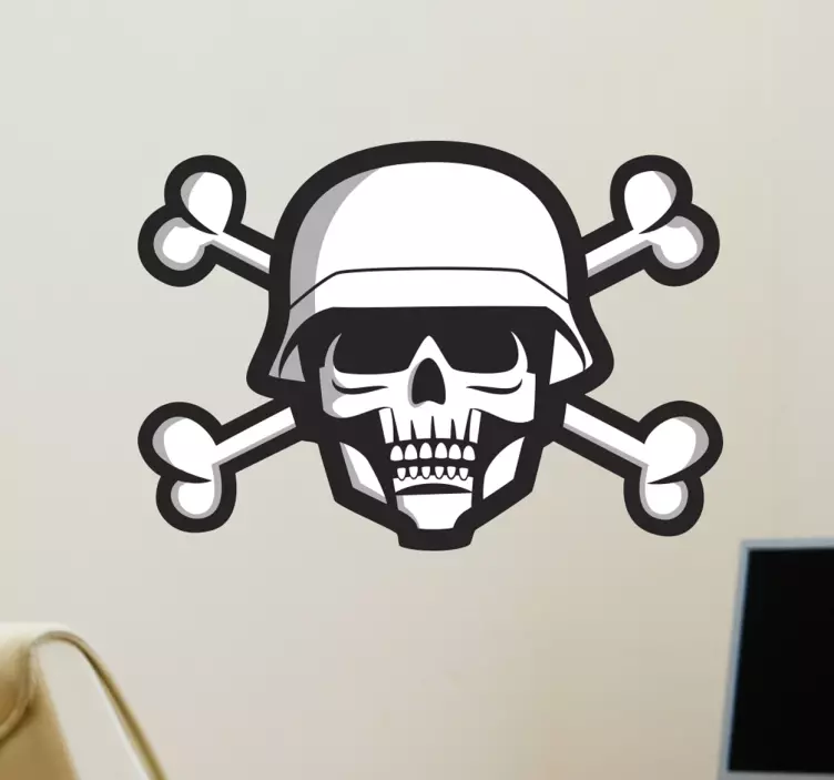 Skull Military Sticker - TenStickers