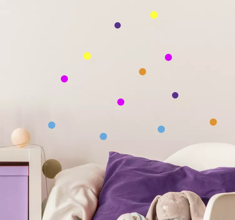 Colorful confetti illustration decal - TenStickers