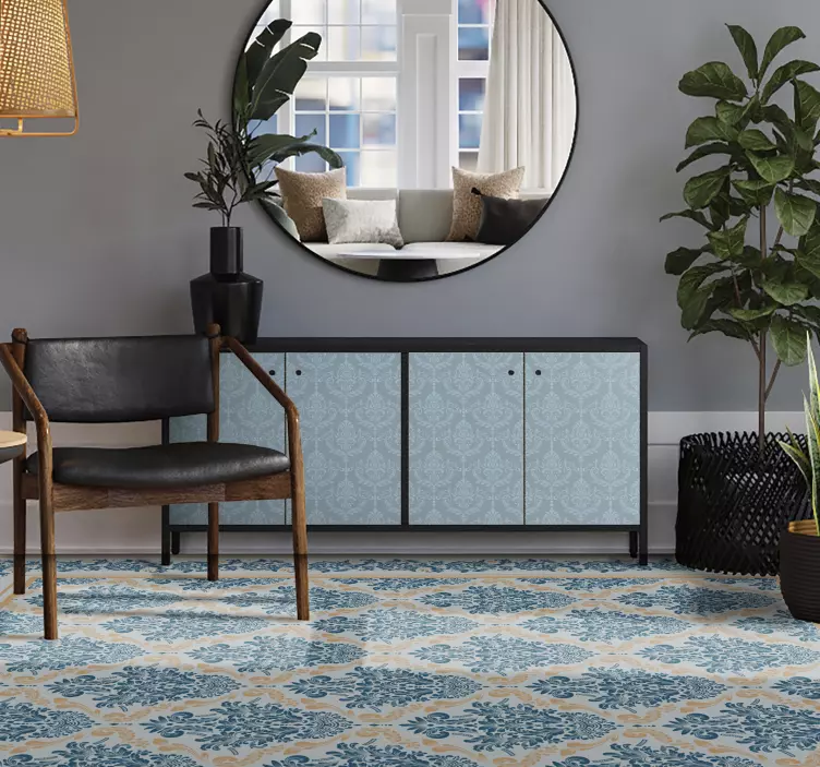 Blue elegant baroque furniture sticker - TenStickers