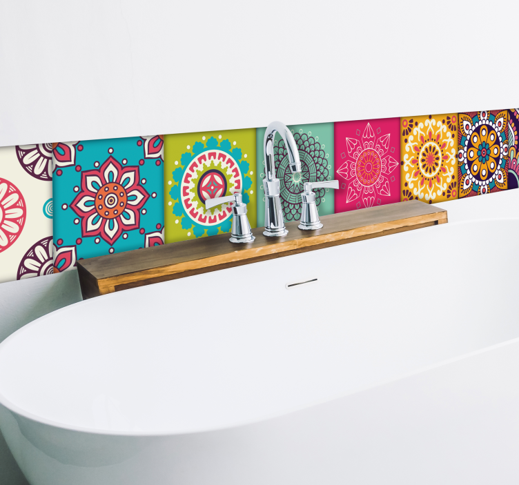 Colorful moorish tile stickers - TenStickers