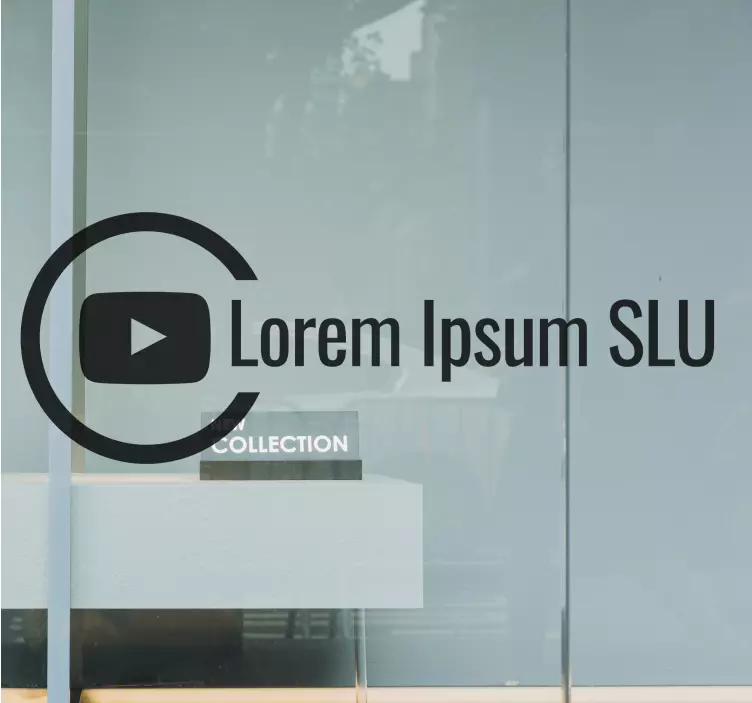 Youtube label customizable window decal - TenStickers