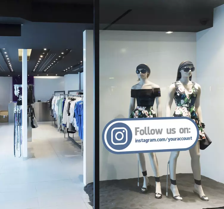 Follow Us Instagram Decal - TenStickers