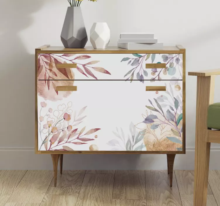 Floral vintage  furniture sticker - TenStickers