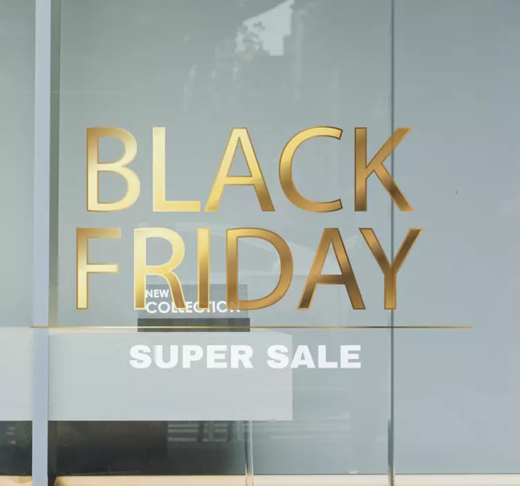 Golden Black Friday  window sticker - TenStickers