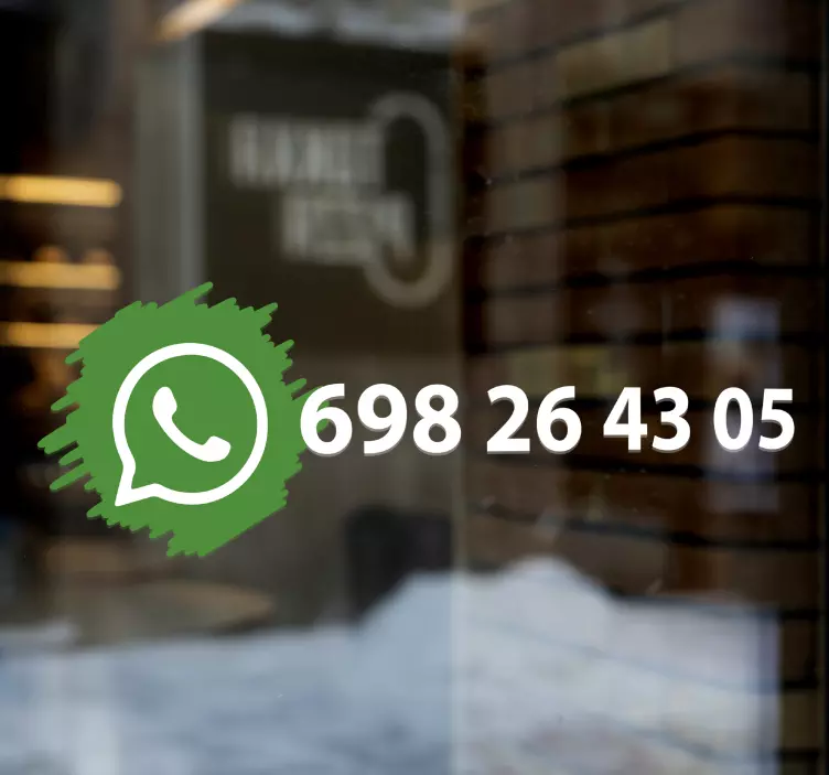 Customizable Contact Number shop window sticker - TenStickers