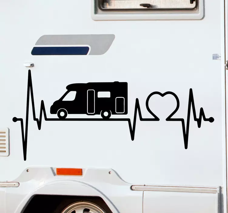 Motorhome Cardiogram  car sticker - TenStickers