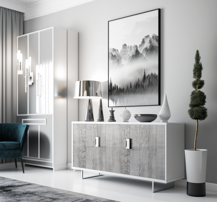 Gray Wood furniture decal  - TenStickers