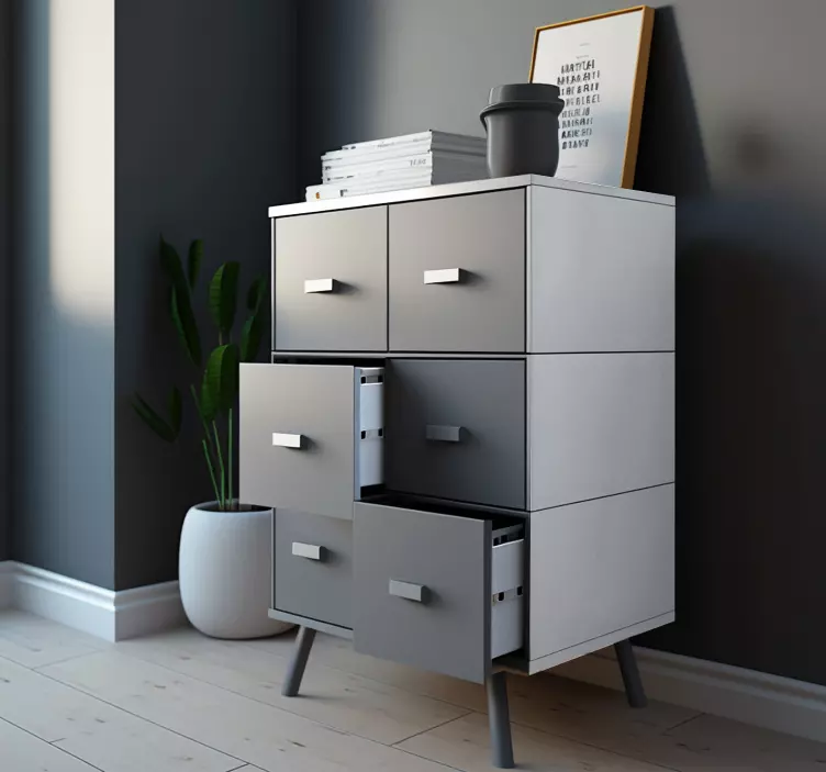 Grey furniture vinyl decal - TenStickers