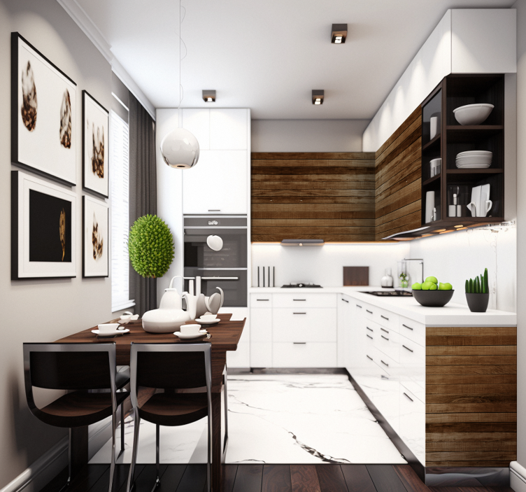 Wood planks furniture decal  - TenStickers