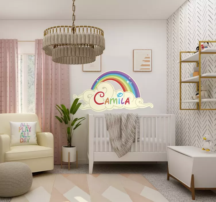 Magical Personalisation! Kids Rainbow Sticker - TenStickers