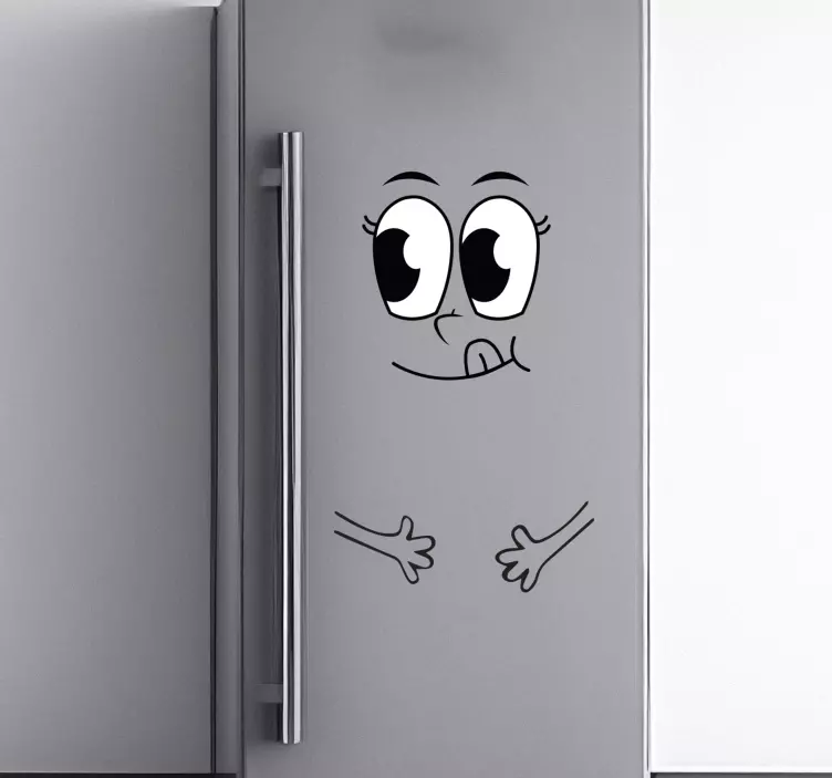 Face fridge vinyl sticker - TenStickers