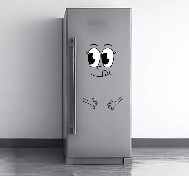 Face fridge vinyl sticker - TenStickers