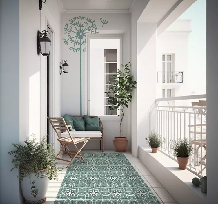 minimalist dandelion floral wall sticker - TenStickers