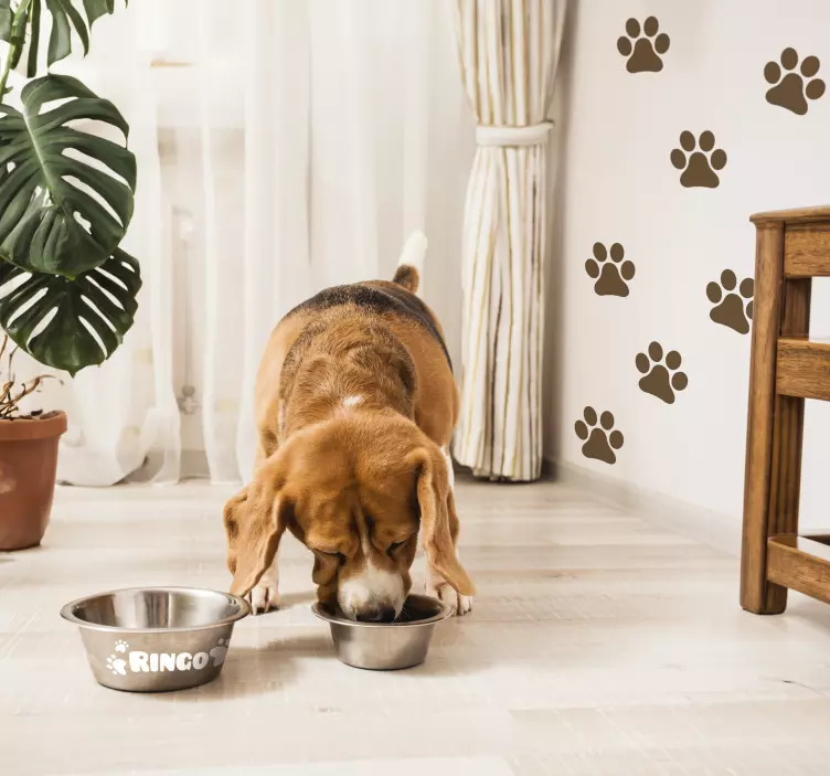 Paw Prints living room wall Sticker - TenStickers