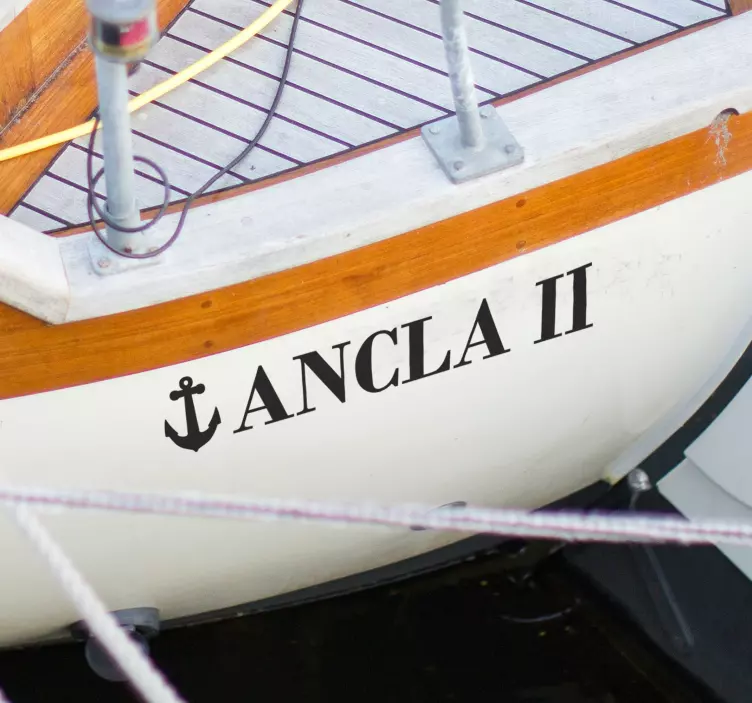 Name with anchor nautical decal - TenStickers
