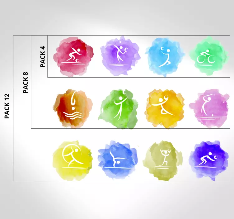 Sport splash Olympic sports sticker - TenStickers