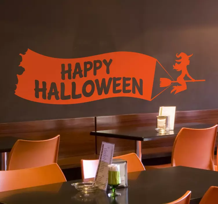 Happy halloween celebration shop window sticker - TenStickers