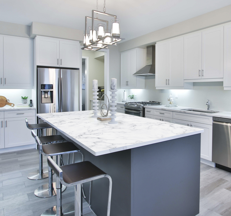 White Marble furniture decal  - TenStickers