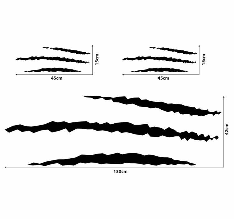 Animal scratches car sticker set - TenStickers