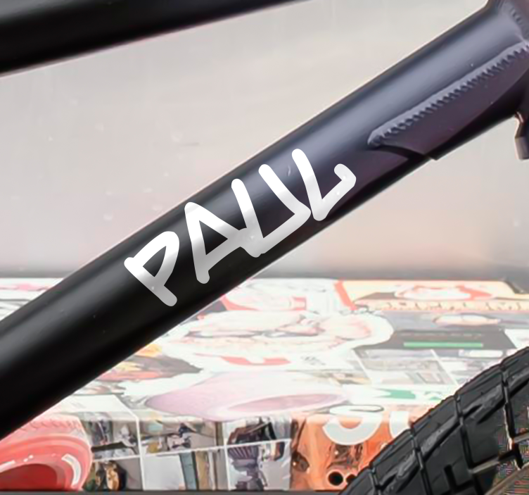 BMX style bike sticker with name - TenStickers