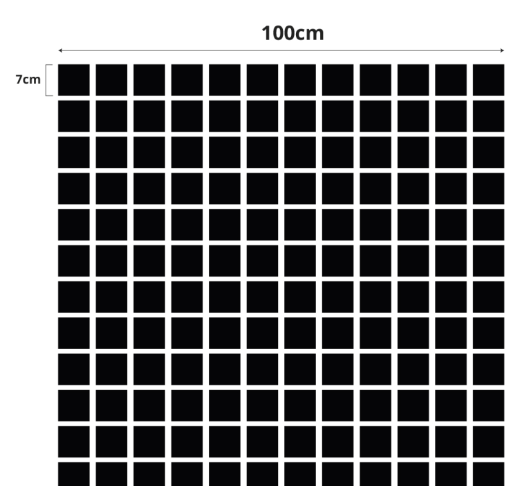 Gray squares scale window film - TenStickers
