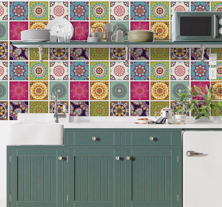 Colorful moorish tile stickers - TenStickers