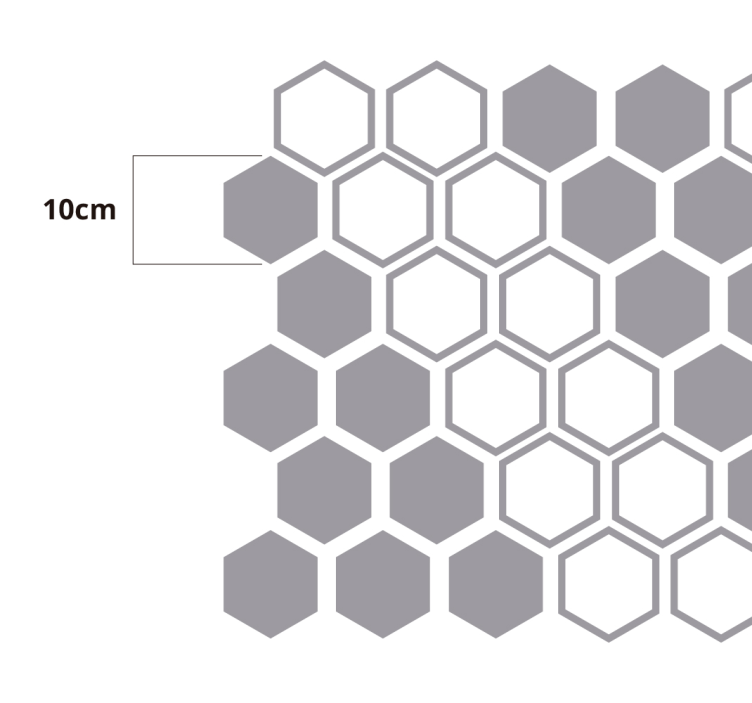 Frosted geometric hexagon window sticker - TenStickers
